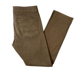 Vince Mens Slim Fit Brown Stretch Pants Size 31 97% Cotton 3%‎ Elastane